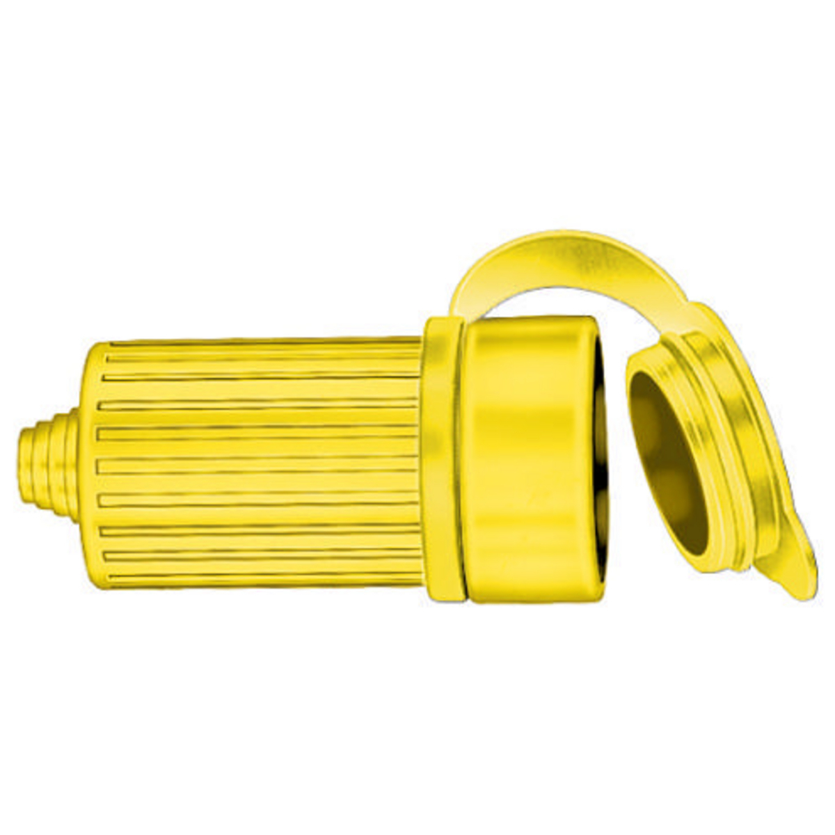 HBL60CM18 Long Standard Weatherproof Molded Boot, For Use With 15/20 A Straight Blade, 15 A Locking Plugs and Connector Bodies, Device Mount, Elastomer, Yellow