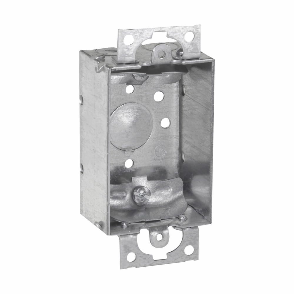 TP100 Thepitt Non-Gangable Welded Switch Box, Steel, 7.5 cu-in Capacity, 1 Gang, 1 Knockout