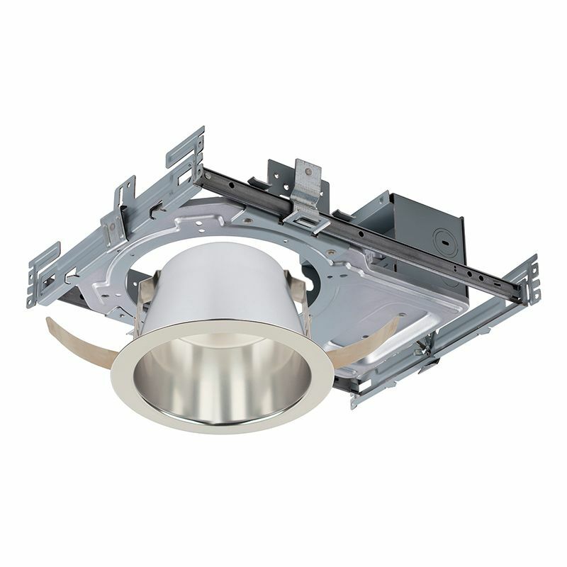 P4RLW15830CDZ10U Luminaires Lightolier Round Reflector Trim, 4-1/2 in ID x 5-3/4 in OD, LED Lamp, For Use With LyteProfile 120/277/347 V 1500 Lumens 3000 K 80 CRI 0 to 10 V Dimming 4 in Aperture Lensed Wall Wash