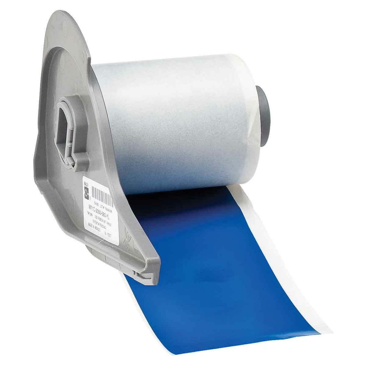 M71C-2000-595-BL Label Tape Cartridge, 50 ft L x 2 in W, For Use With BMP 71 Label Printers, B-595 Vinyl, Blue