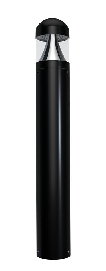 B17DB B17 Field-Adjustable Bollards, LED Lamp, 24/19/14 W Fixture, 120 to 277 V, Black Housing