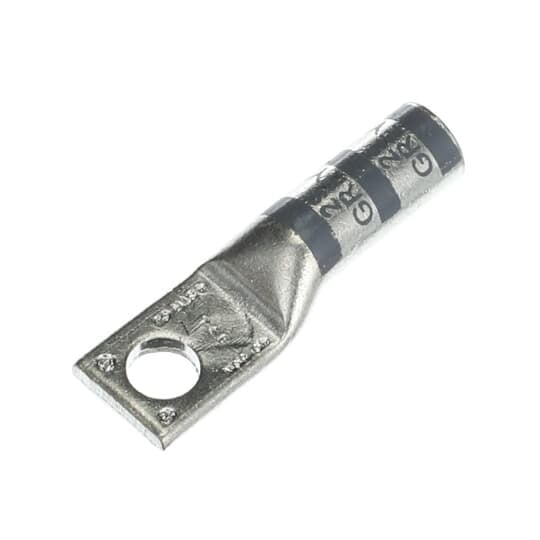 54906BE Color-Keyed 54900 1-Hole Non-Insulated Compression Lug, 4 AWG Copper/Stranded Conductor, Die Code: 29, 1/4 in Stud, Copper