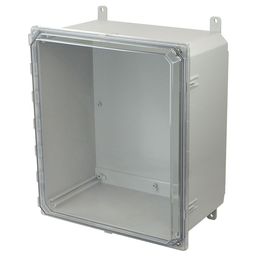 16X14X8 PC ENCL CLR HNG SCR CVR FEET