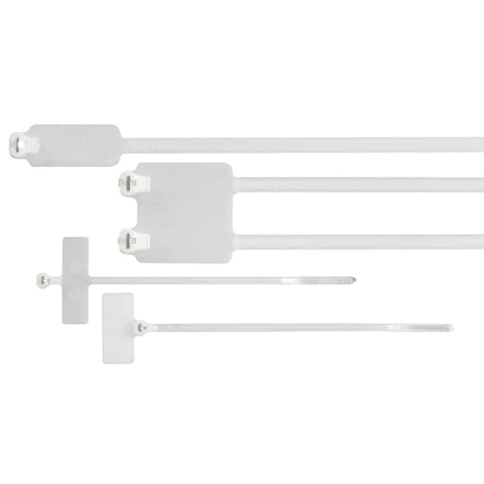 IDNY-2000-9-M Catamount Write-On Identification Tag, 0.745 in L x 2 in W, Natural, Nylon/Polyamide 6.6