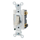 15 Amp, 120/277 Volt, Toggle 4-Way AC Quiet Switch, Commercial Grade, Grounding, Light Almond