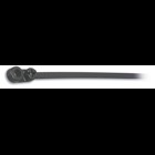 Integrated Mounting Hole Cable Tie, Black Polyamide (Nylon 6.6) for Temperatures up to 105 Degrees Celsius (220 F), Weather and Ultraviolet Resistant for Indoor and Outdoor Applications, Length of 152mm (6 Inches), Width of 3.6mm (0.14 Inch), Thickness of 1mm (0.04 Inches), Tensile Strength Rating of 177 Newtons (40 Pounds), #8 Screw for Mounting, Bulk Pack