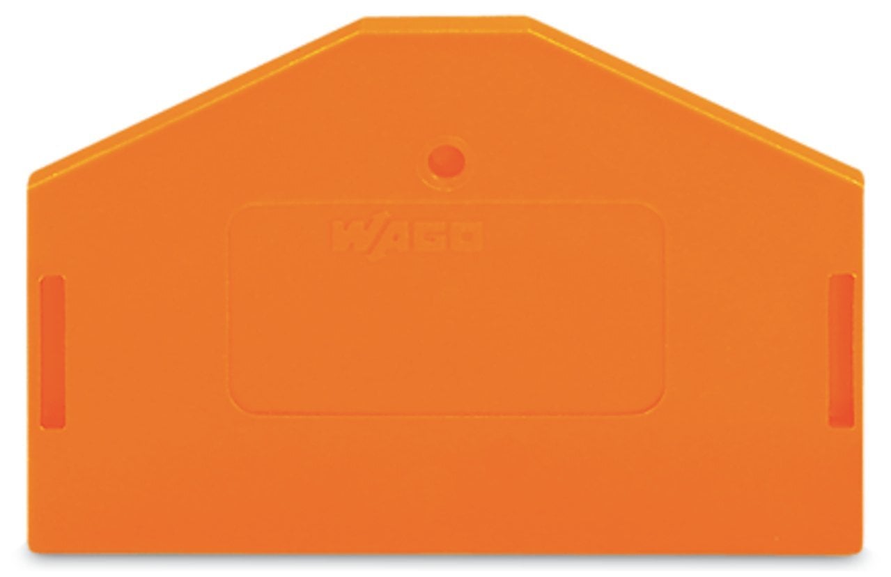 281-313 End Intermediate Plate, For Use With Rail Mounted Terminal Block, Orange