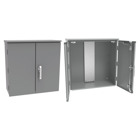 CT Cabinet 2-Door with Steel Foot-Mount Panel Type 3R, 30x30x12, Gray, Steel