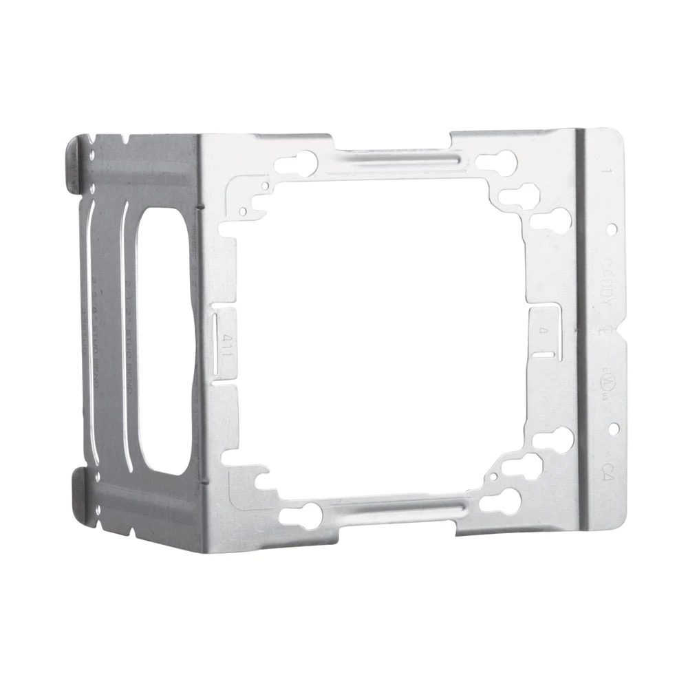 Electrical box bracket to stud, 2 1/2", 3 5/8", 4" wall depth, 3.89"