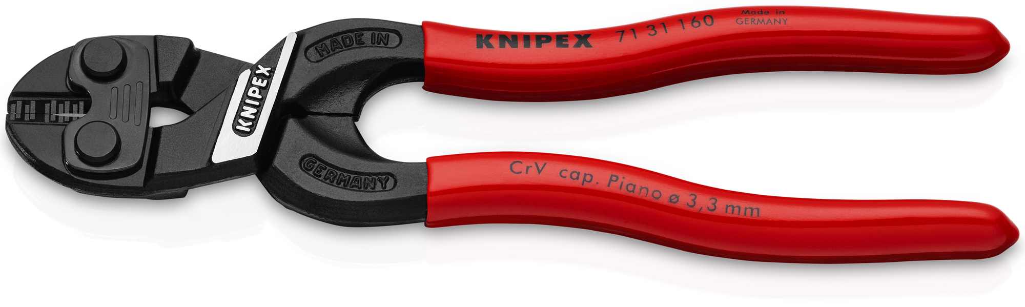 CoBolt S Compact Bolt Cutters-Notched Blade, 6 1/4 in., Plastic Coating