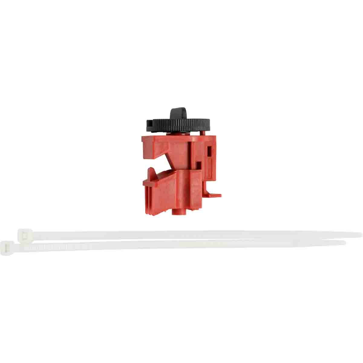 148702 TagLock Electrical Risk Circuit Breaker Lockout, For Use With 120/277 V Multi-Pole Tie-Bar Breakers, 1 Padlocks, 0.29 in Dia Max Padlock Shackle, Fiberglass Reinforced Nylon, Red
