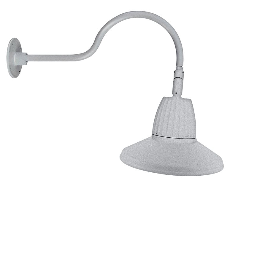 GN1LED26NSTS LGOOSE Gooseneck Spot Decorative Fixture With GOOSE1S 24 in Goose Arm Style 1, 29 W Fixture, 120/208/240/277 V AC, Silver Housing