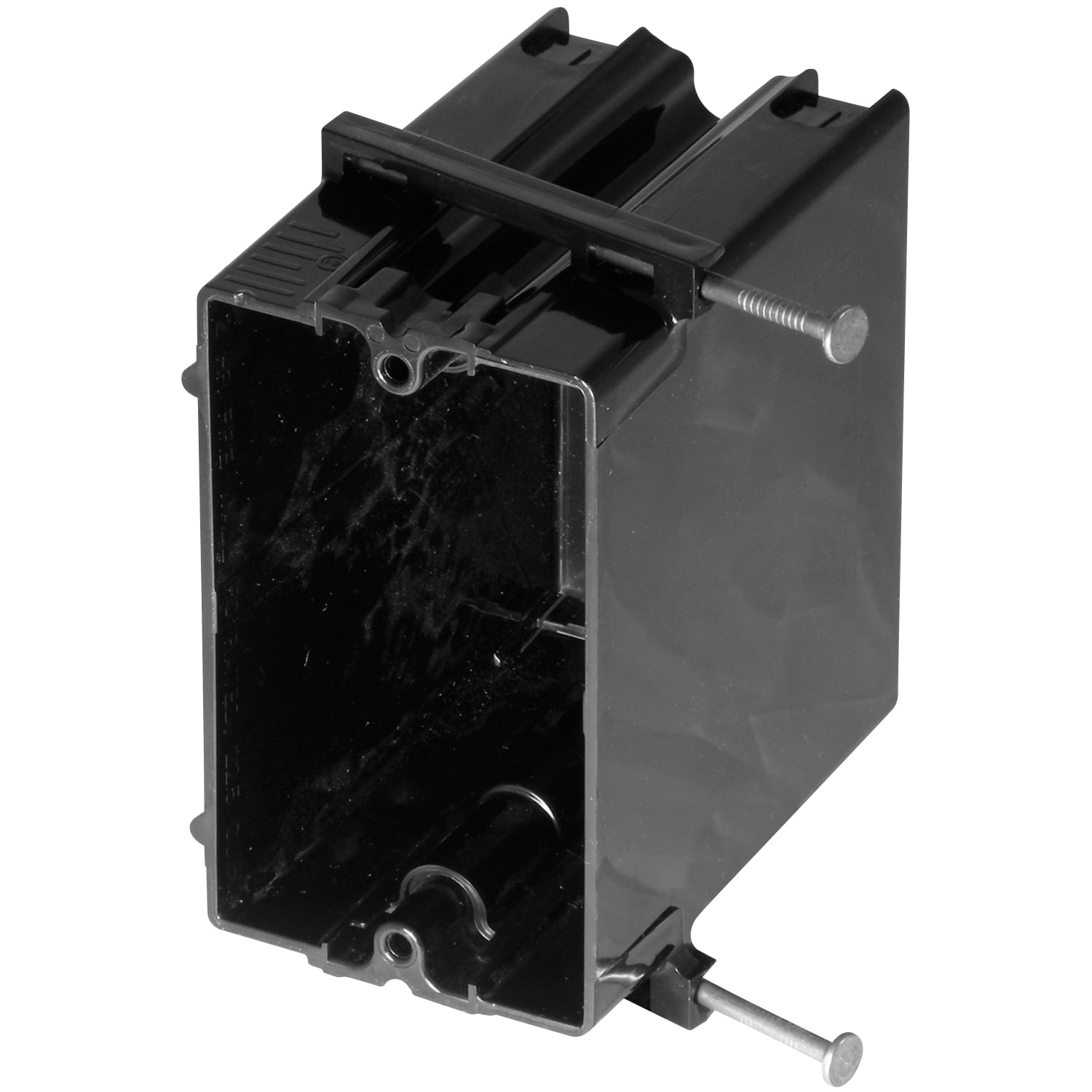 122-N Carlon Non-Metallic Outlet Box, Polycarbonate, 22.5 cu-in Capacity, 1 Gangs, 3-3/4 in L x 2-1/4 in W x 3-3/16 in D
