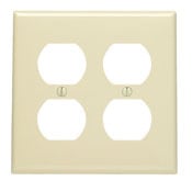 80716-OIG Standard Size Traditional Wall Plate, 2 Gangs, 4.562 in W x 4.5 in H, Thermoplastic, Orange
