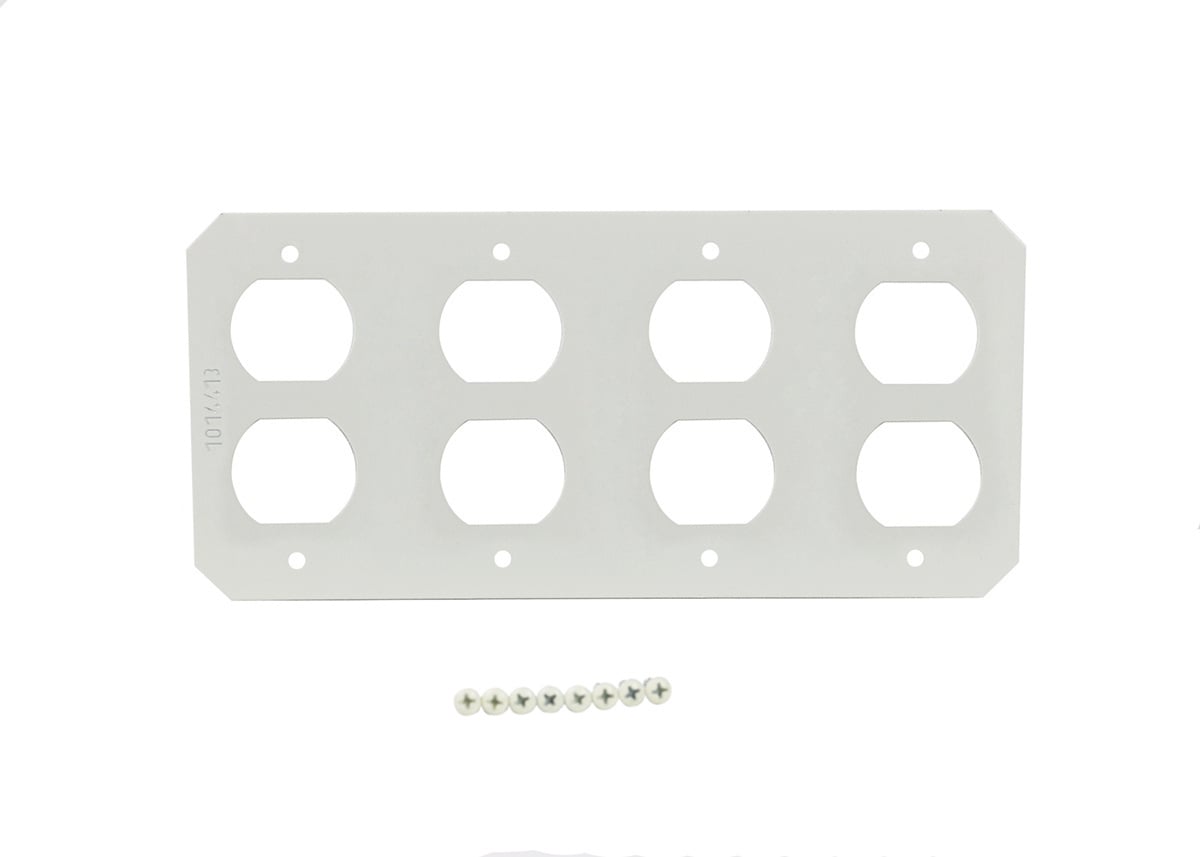 4GDP Center Mount Multi-Service Device Mounting Plate, 8-13/16 in L x 4-1/8 in W x 1/16 in D, Steel