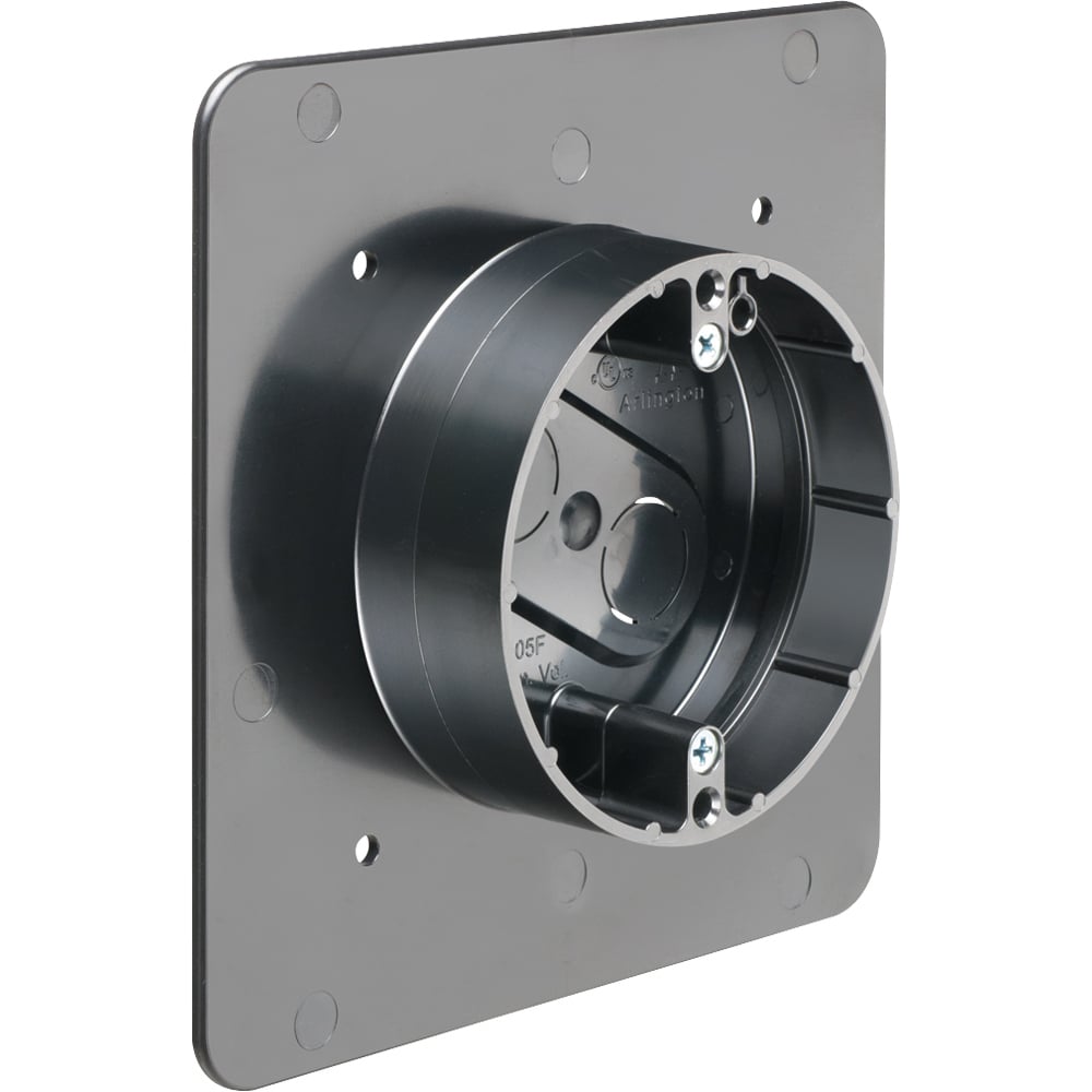 FR405F Non-Metallic Flanged Hand Box, Polycarbonate, 4.8 to 12.8 cu-in Capacity, 6-3/4 in L x 6-3/4 in W x 1-3/8 in D