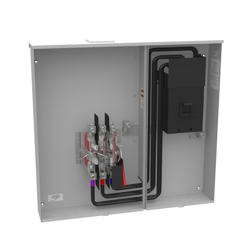 U6229-X-400-K7L 7 Term, Ringless, Large Closing Plate, 1-400 Amp, Main Breaker, Single Connector, Locking 4-600 kcmil
