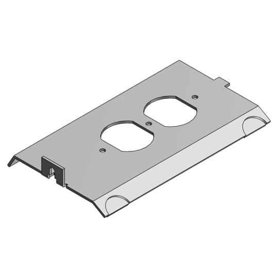 AFP-4A60 Steel City Duplex Power Panel Cover, 5-7/8 in L, For Use With AFM-4 Series Access Floor Module, Steel