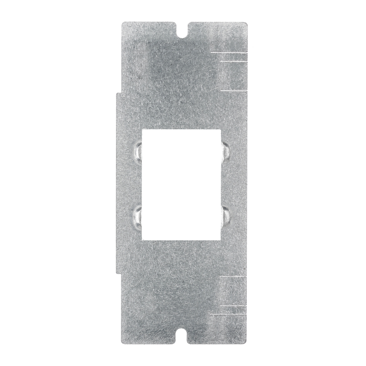 FBMP15IM Mounting Plate With (1) 1.5 Unit Hubbell iStation Opening, 2/4/6 Gangs, Galvanized Stamped Steel