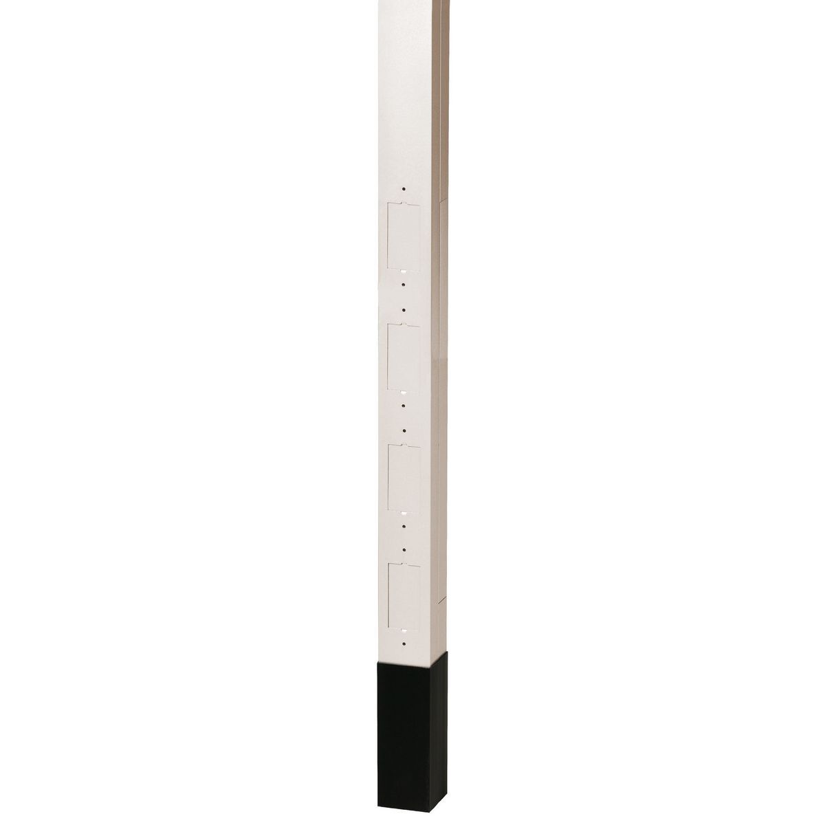 HBLPPO12OW Blank Pre-Wired Service Pole, (4) Knockouts Capacity, 4 Outlets, 12 ft 2 in L x 2.13 in W, Aluminum