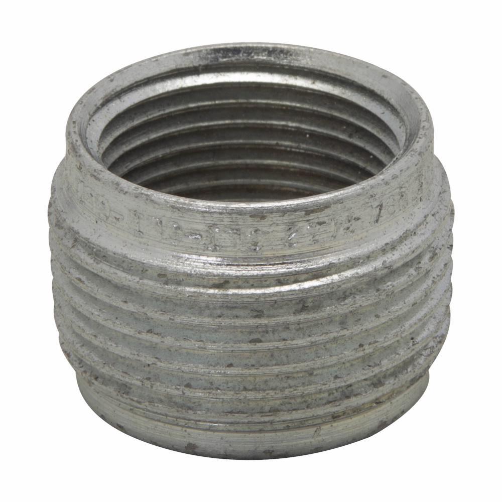 RE21 Threaded Throat Reducer, 3/4 x 1/2 in, For Use With Rigid/IMC Conduit, Steel, Chromate Treated Electro-Galvanized