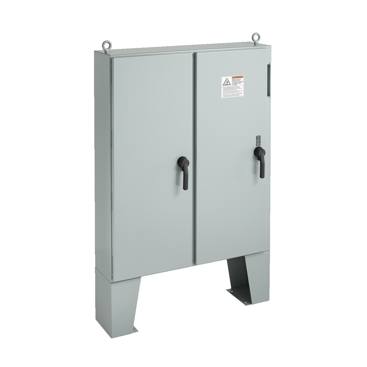 A60X6112LPFTCG A21 2-Door Disconnect Enclosure With Floor Stand, 60.12 in L x 61-3/4 in W x 12.12 in D, NEMA 12/IP55 NEMA Rating, Steel