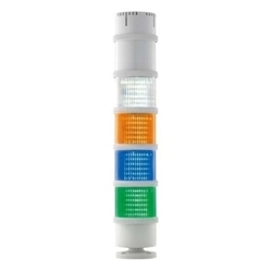 270LEDSR24ADB StackLight Stack Light Module With Black Ring, 24 V AC/DC, LED Lamp, 2.953 in Dia, Surface Mount, Red