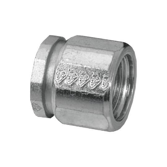 EK-407 Steel City 3-Piece Conduit Coupling, 2-1/2 in, For Use With IMC/Rigid Conduits, Malleable Iron, Zinc Plated