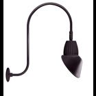 Decorative 388 Lumens Gooseneck 13W 4000K Up Curve 30 Inches High & 25 Inches From The Wall Angled Cone Flood 11 Inches Bronze