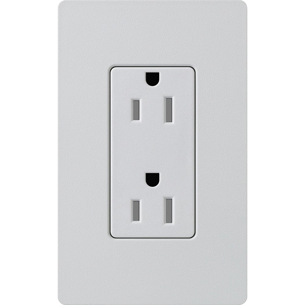 SCRS-15-TR-PD Claro Tamper-Resistant Duplex Receptacle, Decorator-Style Outlet, 15 Amp, Satin, Palladium