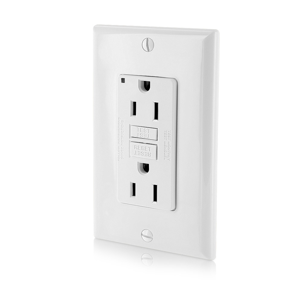 GFNT1-W GFCI Receptacle, 15 Amp, 125V, White