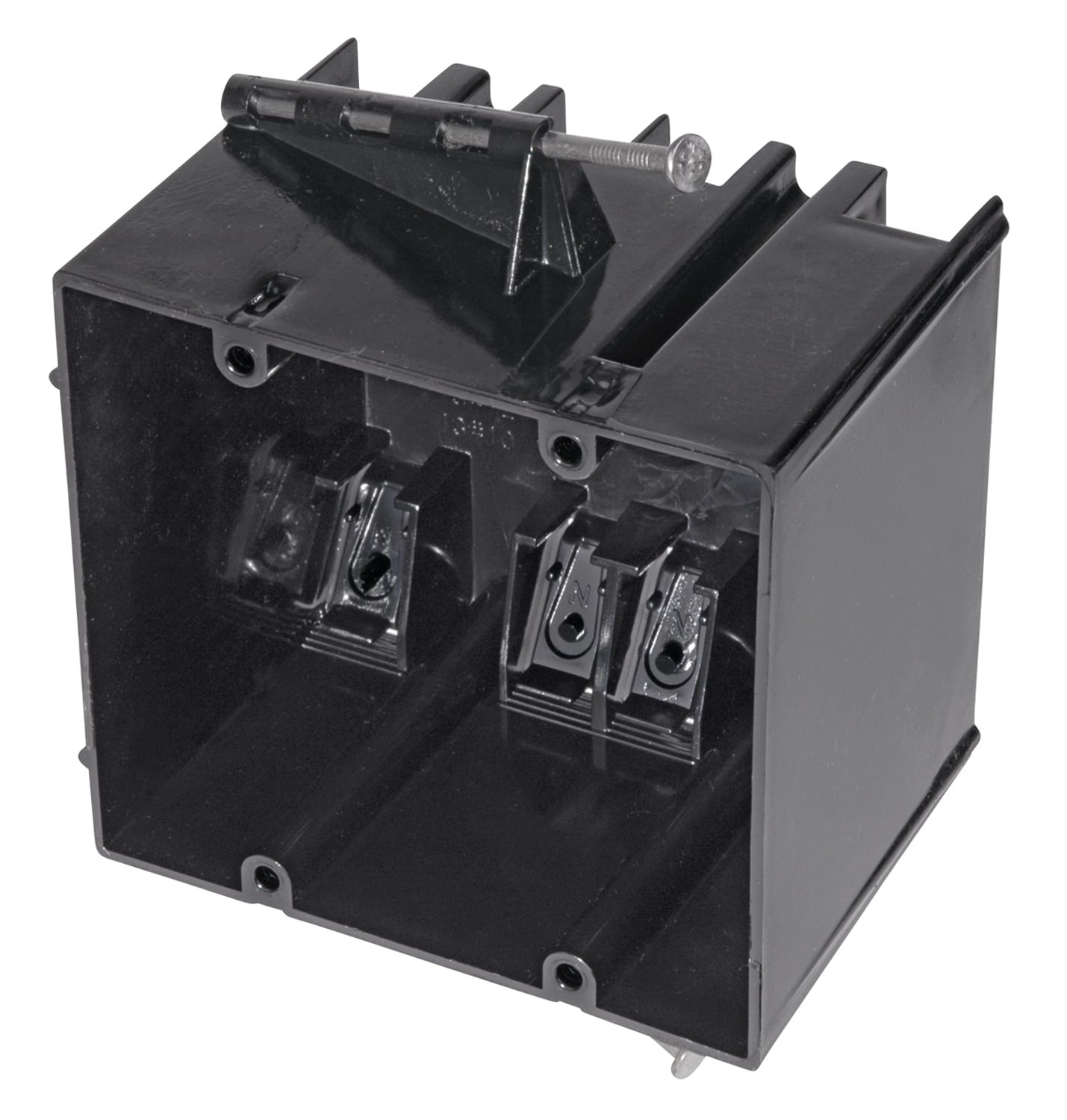 234-N Carlon Outlet Box, Phenolic, 34 cu-in Capacity, 2 Gangs, 3-3/4 in L x 4 in W x 3-3/32 in D