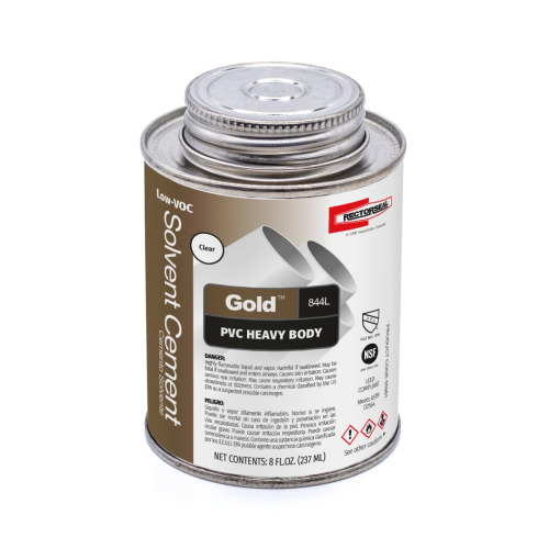 55951 Gold 844L Heavy Body Low VOC Solvent Cement, 0.5 pt Container, Clear