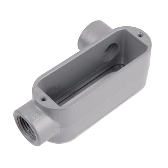 ALRL-1 Red Dot Type LR Conduit Body With Retained Stainless Steel Cover Screw, 1/2 in Hub, 4.3 cu-in Capacity, Die Cast Aluminum, Powder Coated Urethane