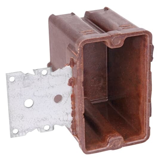 2000-738 Carlon Non-Metallic Outlet Box, Phenolic, 18 cu-in Capacity, 1 Gangs, 3-5/8 in L x 2-1/4 in W x 2-3/4 in D