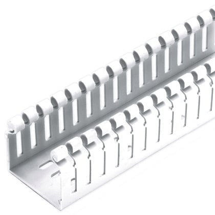 HN4X4WH6 Panduct Type HN Wiring Duct, 0.2 in Narrow Slot Slot, 4-1/4 in W x 4.1 in D, PVC
