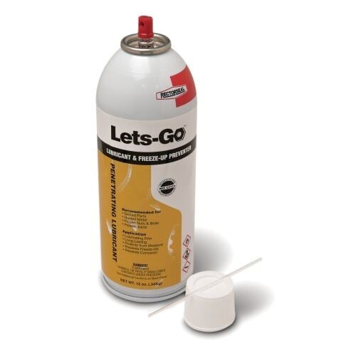 73012 Lets-Go Penetrant/Lubricant and Freeze-Up Preventer, 12 oz Aerosol Can, Liquid, Dark Gray, 0.927