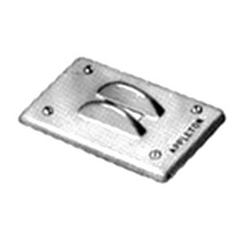 FSK-1TSG-C Cast Device Box Cover With Stainless Steel Screws, 4-9/16 in L x 2-13/16 in W, Toggle Switch Cover, Malleable Iron