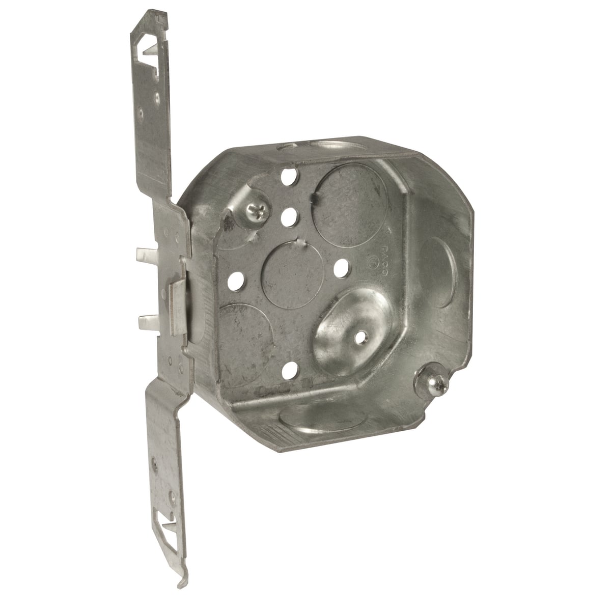 127TS Octagon Box, Steel, 15.5 cu-in, 7 Knockouts