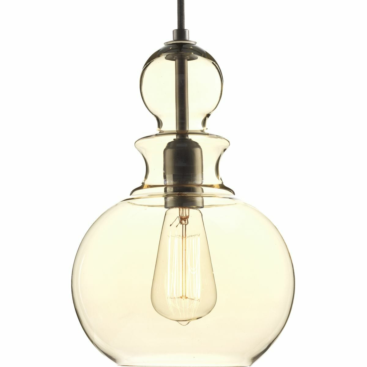 P5334-20 Staunton New Traditional Farmhouse Transitional Coastal Urban Industrial Pendant Fixture, (1) A19 Lamp, 120 V AC, Antique Bronze Painted Housing