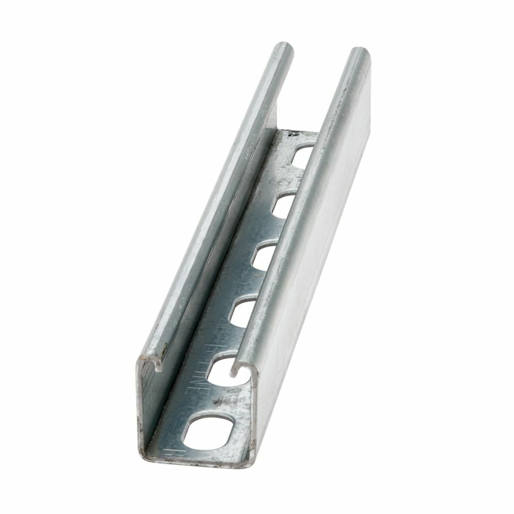 C22SH-120GLV Commercial Grade Strut Channel, 120 in L 1-5/8 in W 12 ga THK, Steel, G90 Pre-Galvanized, Domestic