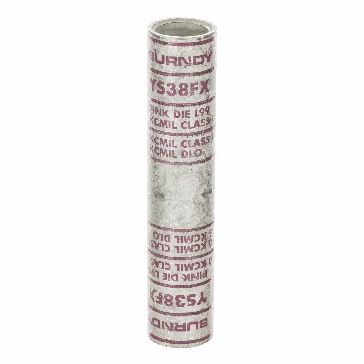 YS38FX Compression Splice, 500 to 550 kcmil Conductor Flex Conductor, Die Code: L99, 6.09 in L, Copper