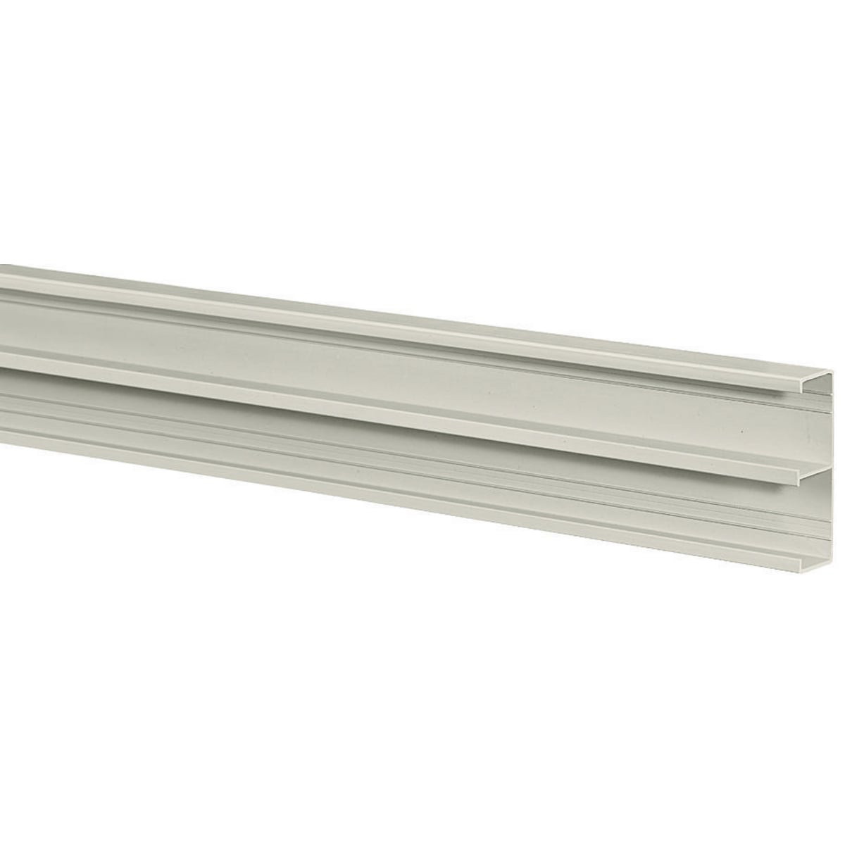 PB2B10 2-Channel Extruded Non-Metallic Removable Standard Raceway Base, 10 ft L x 4-1/2 in W x 1.42 in H, Thermoplastic, Office White