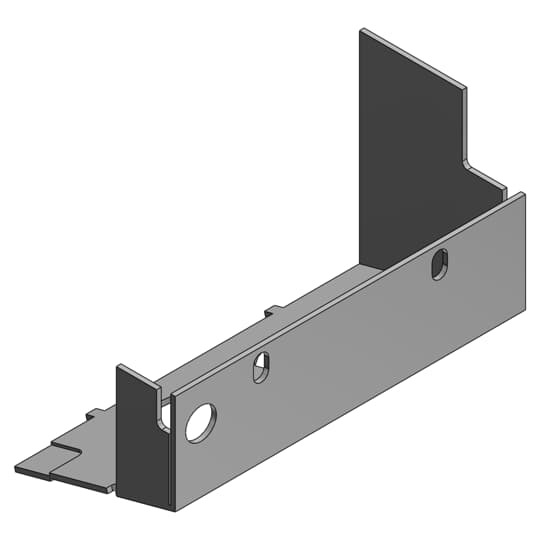 AFP-6S2-R Steel City Duplex Right Side Power Panel Cover, 4-1/4 in L, For Use With AFM-6S-2 Series Access Floor Module, Steel