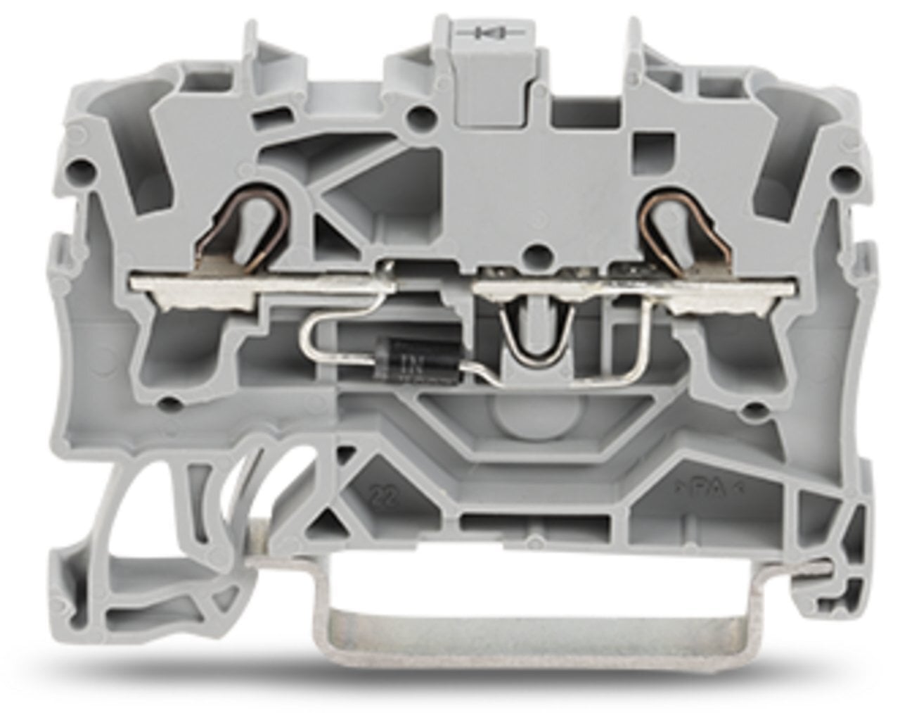 2002-1211/1000-411 2002 2-Conductor Terminal Block, 1.29 in L x 0.20 in W x 1.9 in H, Polyamide