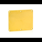 2-Gang, Blank Coverplate, Yellow