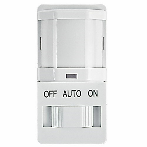 IOS-DSIF-WH Electronic Line Voltage Magnetic Occupancy Sensor Switch With Manual Override, 120 V AC, Passive Infrared Sensor, 980 sq-ft Coverage, 150 deg Viewing, Wall Mount