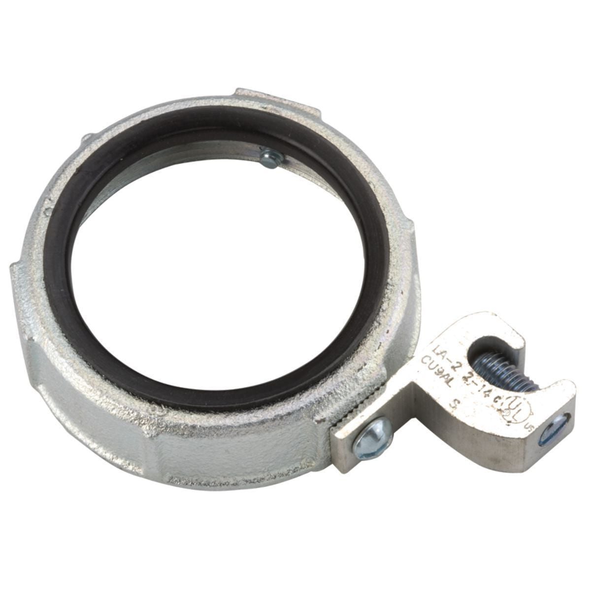 1294 Grounding Conduit Bushing With Lay-In Lug, 6 AWG to 250 kcmil AC Cable, 3-1/2 in Trade, Malleable Iron, Electro-Plated Zinc