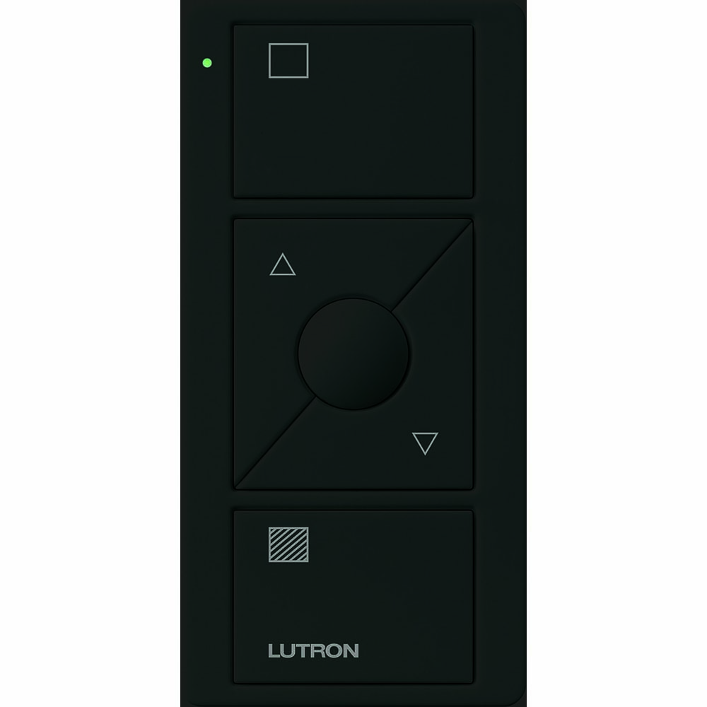 PJ2-3BRL-GBL-S01 Original 3-Button Pico Smart Remote with Raise/Lower and Preset with Shade Icons, Black
