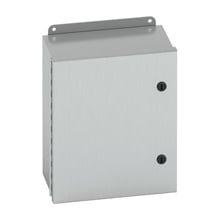 1086-4XSQT JIC Panel Enclosure, 8 in W x 6 in D x 10 in H, NEMA 4X, 304 Stainless Steel